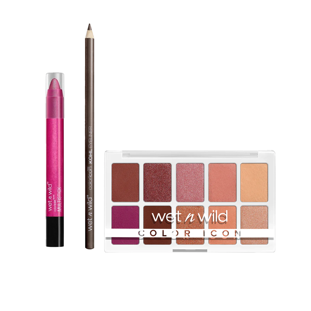 KIT 1 Bastão Multiuso + 1 Lápis Olhos + 1 Paleta 10 Cores