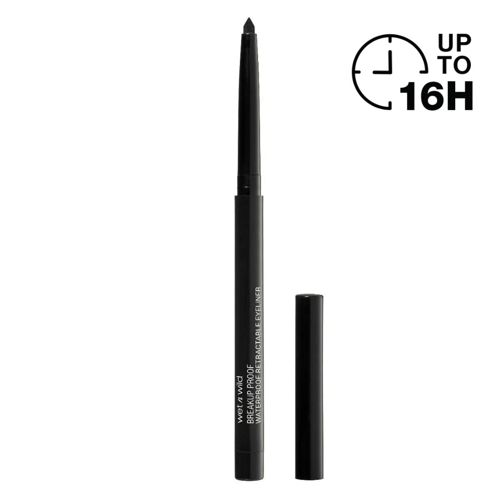 Delineador de Olhos à Prova D'Agua - Mega Last Breakup-Proof Retractable Eyeliner - Blackest Black