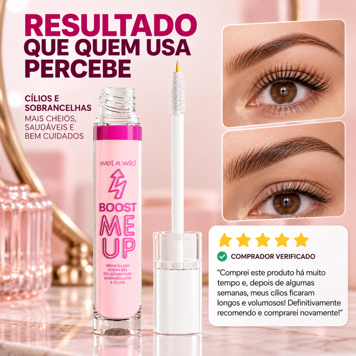 Serum de Sobrancelhas e Cílios - Boost Me Up Brow & Lash Serum Gel