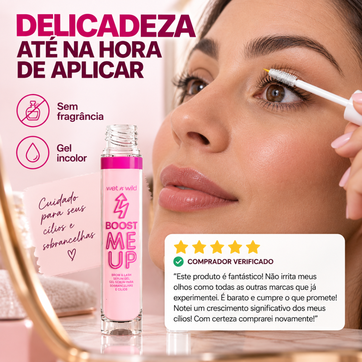 Serum de Sobrancelhas e Cílios - Boost Me Up Brow & Lash Serum Gel