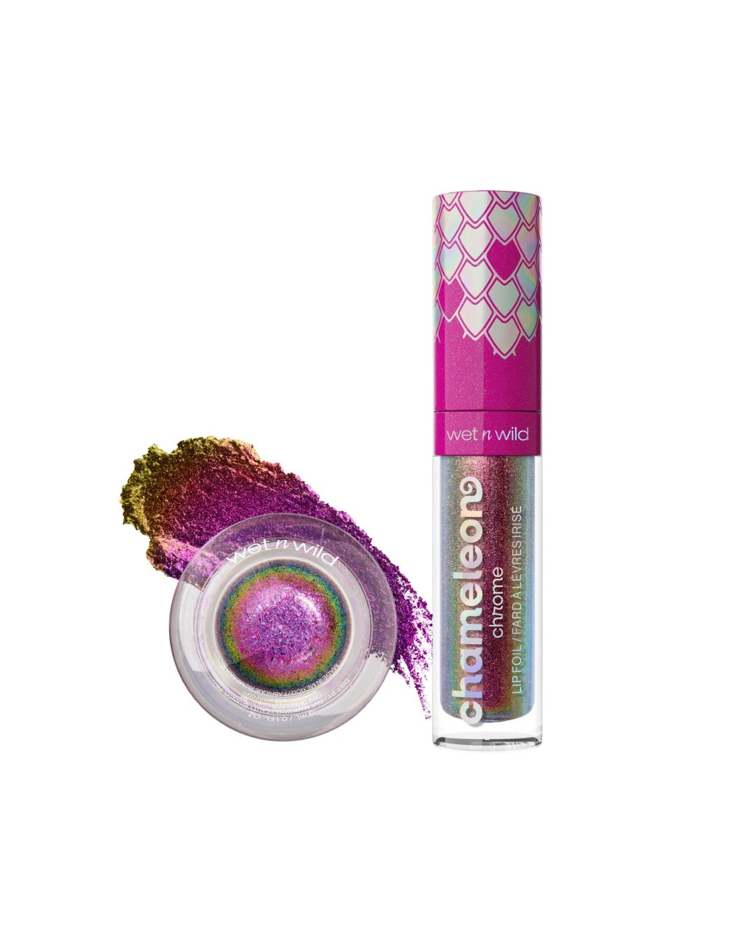 Kit  Sombra - Chameleon Chrome Eyeshadow Foil  +  Batom Líquido - Lip Foil Chameleon Chrome  - Celestial Dance