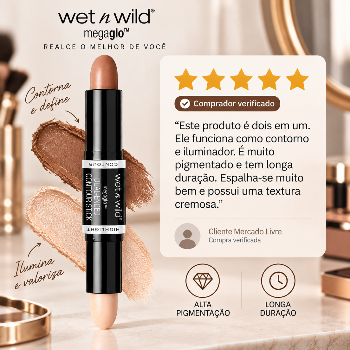 Contorno em Bastão - MegaGlo Dual-Ended Contour Stick