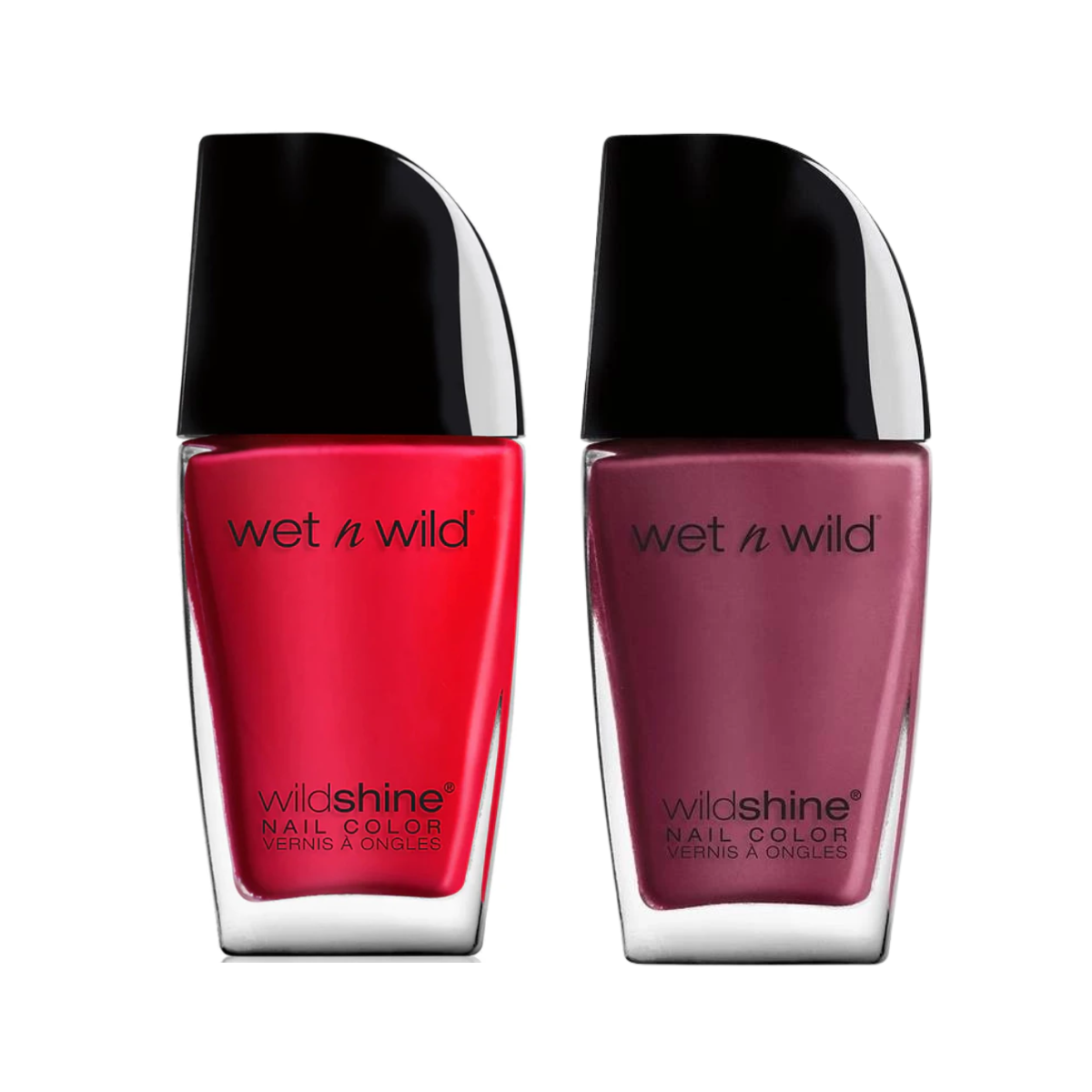 Kit 2 Esmaltes Wild Shine Nail Color Red Red + Grape Minds Think Alike
