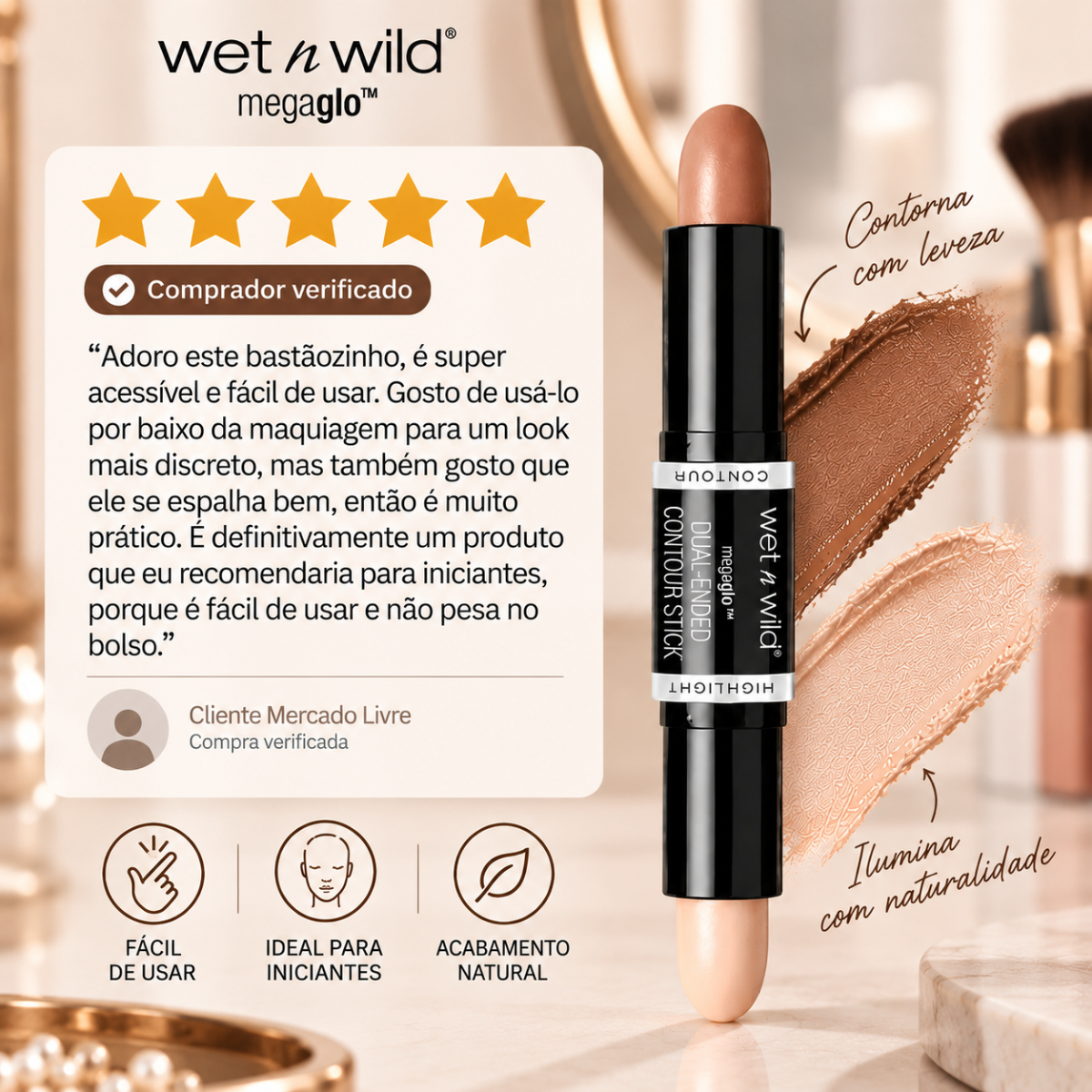 Contorno em Bastão - MegaGlo Dual-Ended Contour Stick