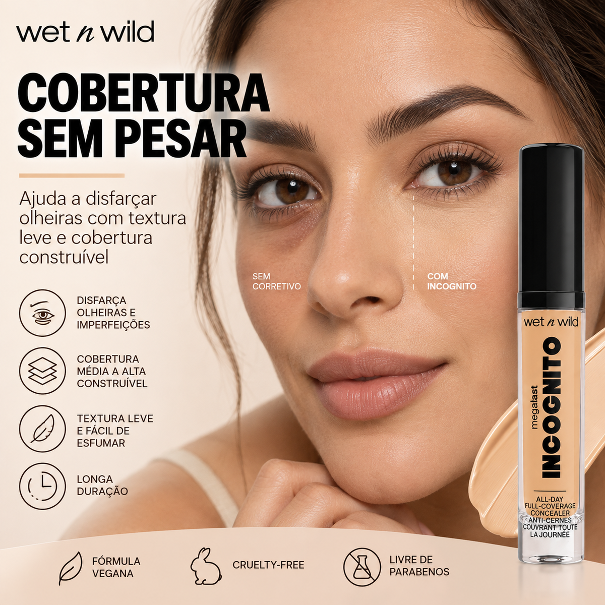 Corretivo Líquido - Mega Last Incognito All-Day Full Coverage Concealer